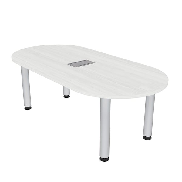 33.5 in W, 69.5 in L, 29 in H, Engineered Wood Top, White